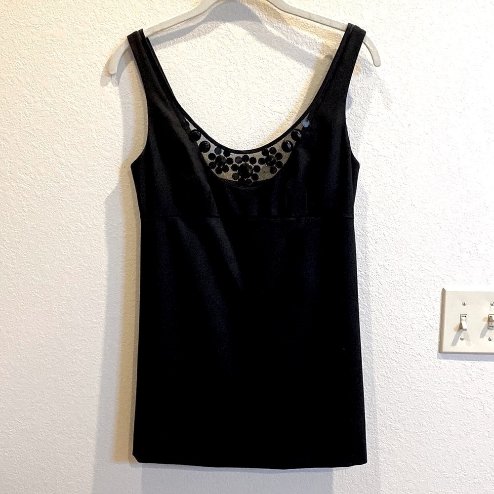 REBECCA TAYLOR BLACK TUNIC TOP